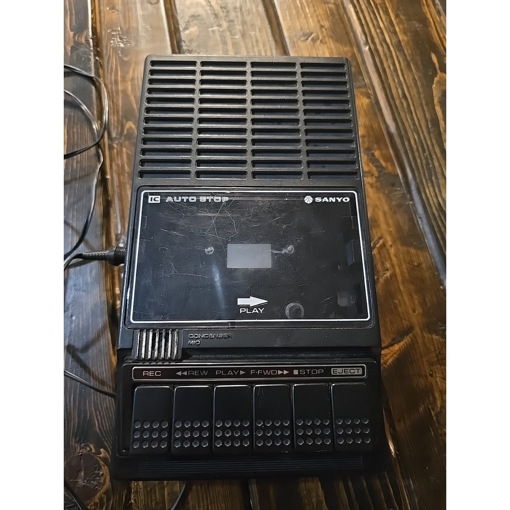 Vintage Sanyo M1540A Cassette Tape Deck Recorder & Player WORKS‎